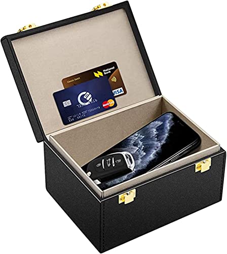 Abschirmbox, Faraday-Box gegen Diebstahl, RFID-blockierende Diebstahlsicherung ohne Schlüssel, strahlungsgeschützte Tasche for Blockieren von Mobiltelefonen von SDGBCXD