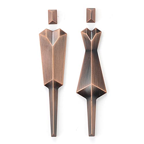 Badezimmer Türschilder, Männer und Frauen Toilettenschild gebürstet, Aluminium Toilettenschilder, Badezimmer Schild Dekor(A) von SDGBCXD