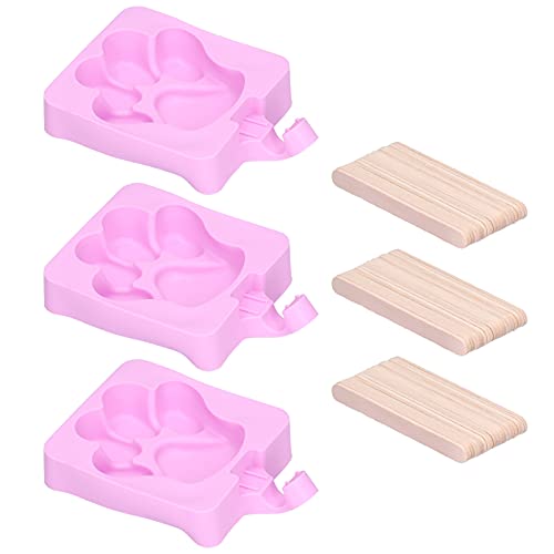 Eis am Stiel-Formen， 3 stücke Popsicle Silikon Formen Nette Katze Klaue Design Eis Formen Silikon Popsicle Formen Kuchen von SDGBCXD