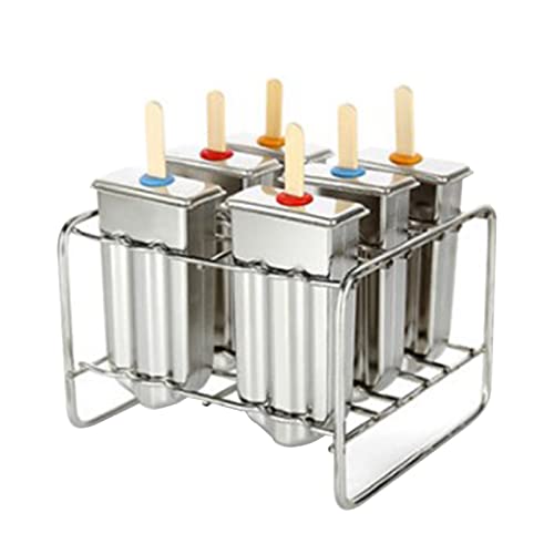 Eis am Stiel-Formen， Edelstahl Formen Eis Am Stiel Eis Stick Halter Maker Rack(E) von SDGBCXD