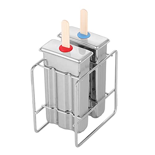 Eis am Stiel-Formen， Edelstahl Formen Eis Am Stiel Eis Stick Halter Maker Rack(Multicolor) von SDGBCXD