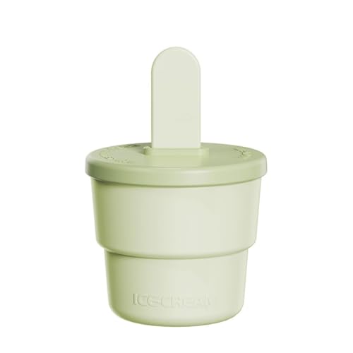 Eis am Stiel-Formen， Einfach zu verwendender Silikon-Eis am Stiel-Maker, innovative Leckerli-Formen, Eiscreme-Formen(Green) von SDGBCXD