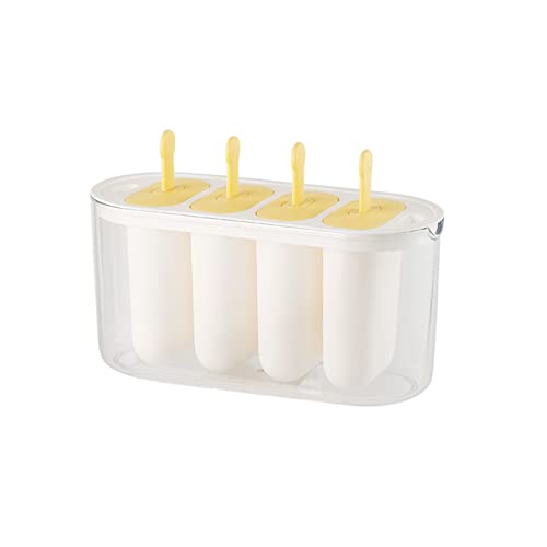 Eis am Stiel-Formen， Leicht zu lösende, wiederverwendbare Eiscremeform for Halten for Kinder. Leicht zu reinigen. Kann zerlegt werden.(Yellow) von SDGBCXD