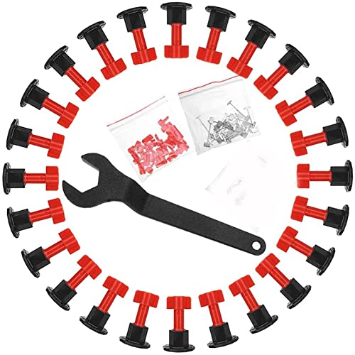 Fliesen-Nivellierer, 24er-Pack Fliesen-Nivelliersystem mit Wasserwaagenkopf – Anti-Lippage-T-Lock-Werkzeuge for einfaches Verlegen von Fliesen Fliesen-Nivellierer, 24er-Pack Fliesen-Nivelliersystem mit Wasserwaagenkopf – Anti-Lippage-T-Lock-Werkzeuge for einfaches Verlegen von Fliesen von SDGBCXD