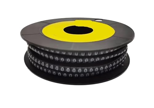 Kabelbeschriftungen， 250/500/1000 Stück 0 bis 9 Nummer 2,5 mm2 Kabel Draht Marker Spirale Verpackung farbige 18 AWG-12 AWG EC-1(No.0,EC 1) von SDGBCXD