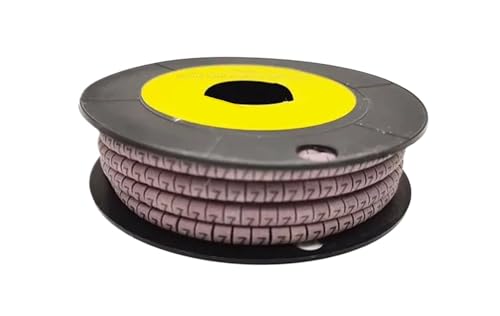 Kabelbeschriftungen， 250/500/1000 Stück 0 bis 9 Nummer 2,5 mm2 Kabel Draht Marker Spirale Verpackung farbige 18 AWG-12 AWG EC-1(No.7,EC 0) von SDGBCXD