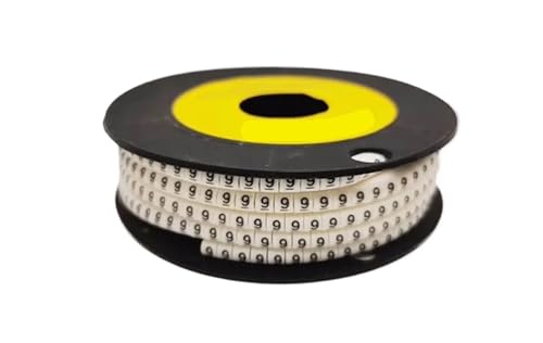 Kabelbeschriftungen， 250/500/1000 Stück 0 bis 9 Nummer 2,5 mm2 Kabel Draht Marker Spirale Verpackung farbige 18 AWG-12 AWG EC-1(No.9,EC 3(250Pcs)) von SDGBCXD