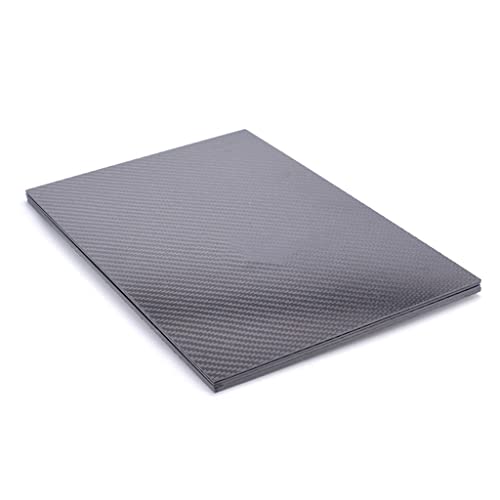 Kohlefaserplatte, 1 Stück 200 mm × 300 3K-Kohlefaserplatte, glänzende/matte Platte 0,5, 2 3 4 hohe Verbundhärte(300x200x4.0mm Glossy) von SDGBCXD