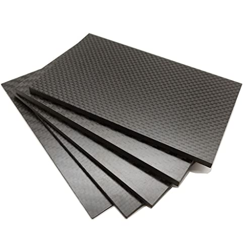 Kohlefaserplatte, 1 Stück 400 mm × 200 echte Plattenblätter, 0,5, 2 3 4 Dicke, Verbundhärtematerial(1.0mm twill glossy) von SDGBCXD