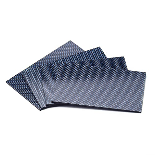 Kohlefaserplatte, 1 Stück 75 x 125 mm 3k Kohlefaserplatte, blau und silberfarben drahtgewebte mit glänzender/matter Oberfläche(75x125x2.0mm Glossy) von SDGBCXD