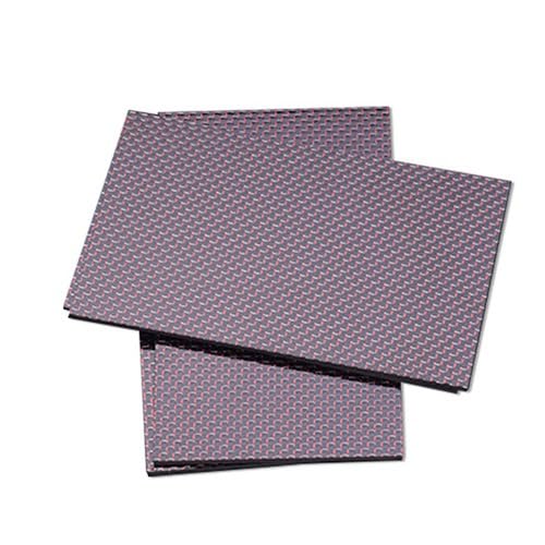 Kohlefaserplatte, 3k Carbonfaserplatte 75x125mm 1 Stück, for Lampenhalterungen, rotes und silbernes Fadengewebe, glänzende matte Oberfläche(75x125x0.5mm Matte) von SDGBCXD