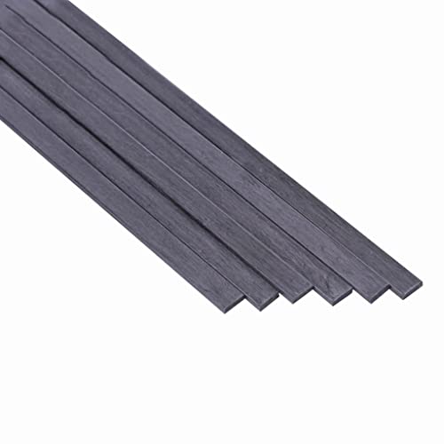 Kohlefaserplatte, 5 Stück Kohlefaser-Flachstangen-verstärkte Pleuelwelle, Flugzeugmodell, 200 mm Länge(2x10mm) von SDGBCXD