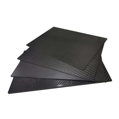 Kohlefaserplatte, 500 x 600 mm, 100% 3K-Twill-Webplatte, matte Oberfläche, Kohlefaserplatten, for Ätzmaschinen, 1 Stück(4.0mm plain matte) von SDGBCXD