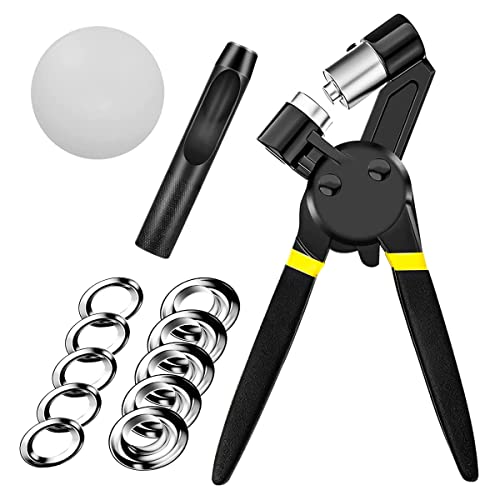 Locher, 3/8 Zoll Ösen-Werkzeugsatz, Handlochzange, manuelle Mini-Ösenmaschine mit 300 Ösen Locher, 3/8 Zoll Ösen-Werkzeugsatz, Handlochzange, manuelle Mini-Ösenmaschine mit 300 Ösen von SDGBCXD
