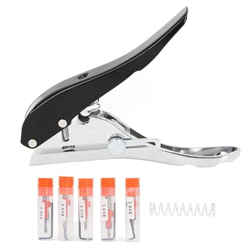 Locher, Einzellocher, Lochzange, 8-mm-Bandstanzzange mit 5 Senkbohrern for Papierkarten von SDGBCXD