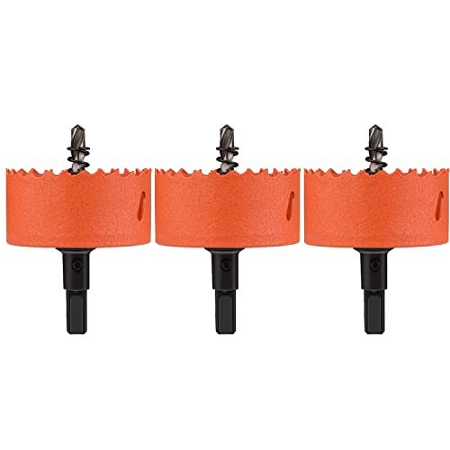 Lochsäge, 3 Stück HSS-Bimetall-Lochsägen, Durchmesser 53–70 mm, geeignet for Holzplatten, weiche Metallbleche, Trockenbauwände und Kunststoff(Diameter 60mm) von SDGBCXD