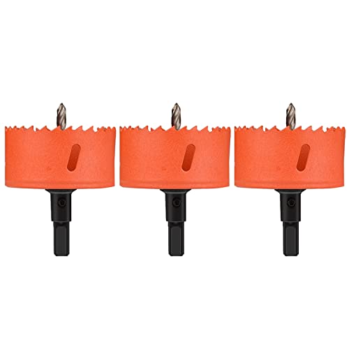 Lochsäge, 3 Stück HSS-Bimetall-Lochsägen, Durchmesser 53–70 mm, geeignet for Holzplatten, weiche Metallbleche, Trockenbauwände und Kunststoff(Diameter 70mm) von SDGBCXD