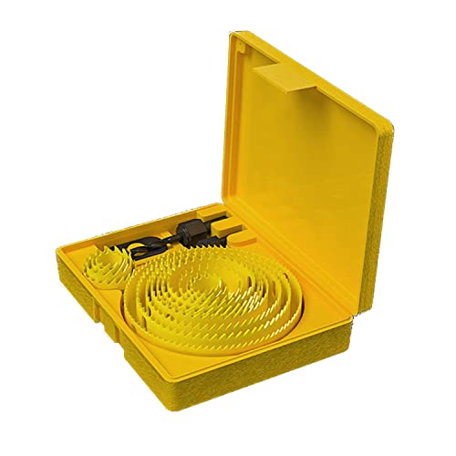 Lochsäge, Bi-Metall-Lochsäge, Lochsägen-Schneidwerkzeug mit Aufbewahrungsbox, geeignet for Gipskartonplatten, Holz- und PVC-Platten(13 Piece set) von SDGBCXD