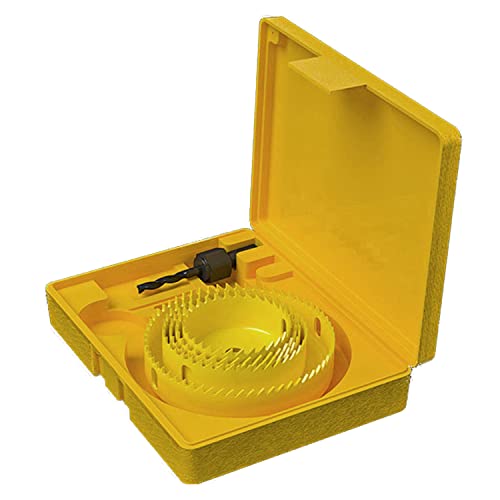 Lochsäge, Bi-Metall-Lochsäge, Lochsägen-Schneidwerkzeug mit Aufbewahrungsbox, geeignet for Gipskartonplatten, Holz- und PVC-Platten(5 Piece set) von SDGBCXD