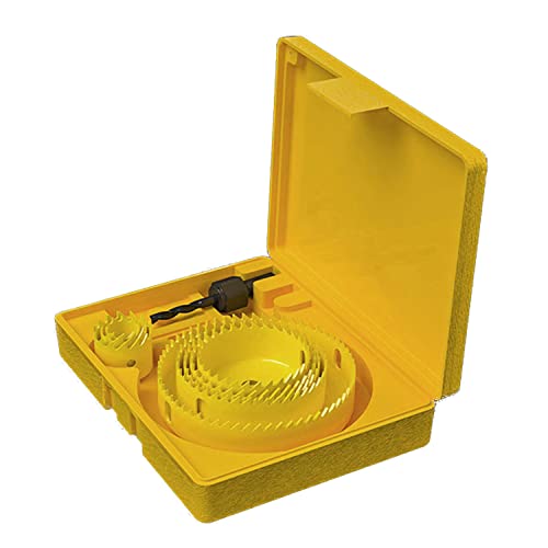 Lochsäge, Bi-Metall-Lochsäge, Lochsägen-Schneidwerkzeug mit Aufbewahrungsbox, geeignet for Gipskartonplatten, Holz- und PVC-Platten(8 Piece set) von SDGBCXD