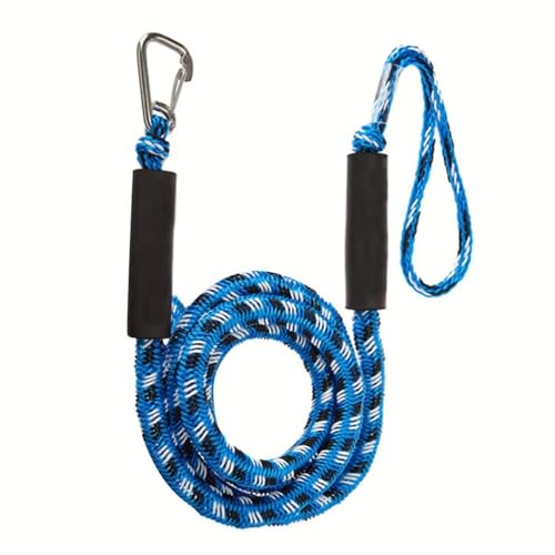Marine-Seil, 1/2PCS Schock Docking Seil Dehnbar Boot Zubehör Festmacher for Kajak Wasserfahrzeuge Jet Ski Kanu Power(1pcs Blue Black) von SDGBCXD