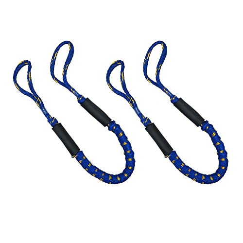 Marine-Seil, 2 stücke Dock Linie Festmacher Docking Seil 4FT Dehnbar Schaum Float Fischerboote Kajak Accesso(Blu) von SDGBCXD