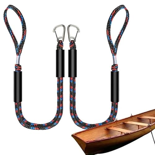 Marine-Seil, 2PCS Bungee Dock Line Mooring Stretch Seil 4ft Quick Docking Boot Stretching Zubehör von SDGBCXD