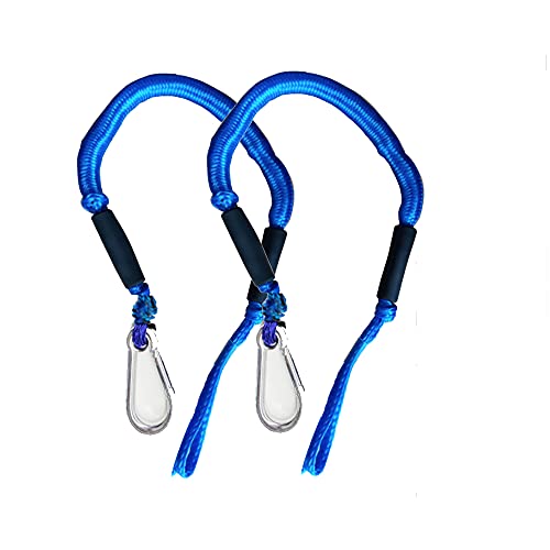 Marine-Seil, 2Pcs Set Bungee Dock Linie 4 ft 2 Seile Seil Bungee-seil Dockline Boote Kajak Zubehör(Blu) von SDGBCXD