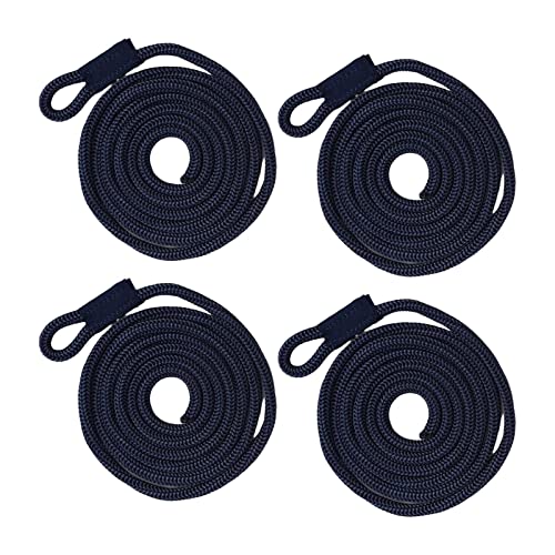Marine-Seil, 4 stücke 1,5 m Marine Boot Stoßfänger Fender Linien 0,65 x150cm Dock Protector Docking Seil(Black) von SDGBCXD