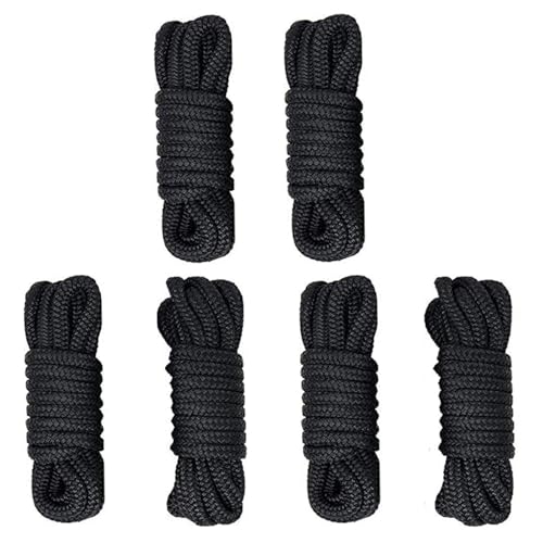 Marine-Seil, 6 Stück doppelt geflochtene Nylon-Dockingleine, Bootsseil, Marine, 3/8 Zoll, 16,5 Fuß, Bootsseile und -binder for Andocken mit 12-facher Schlaufe Marine-Seil, 6 Stück doppelt geflochtene Nylon-Dockingleine, Bootsseil, Marine, 3/8 Zoll, 16,5 Fuß, Bootsseile und -binder for Andocken mit 12-facher Schlaufe von SDGBCXD