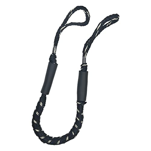 Marine-Seil, Bungee Dock Line Dehnbares Festmacherseil Boots-Dock-Leine Ankerseil Boot Cords Stretch Fischerbootzubehör(Black White Dots) von SDGBCXD