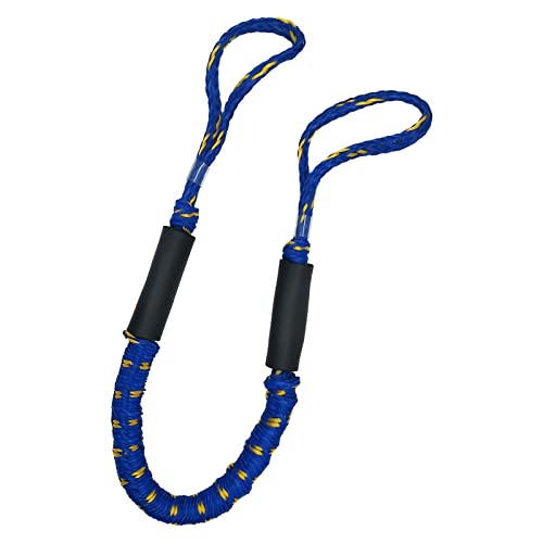 Marine-Seil, Bungee Dock Line Dehnbares Festmacherseil Boots-Dock-Leine Ankerseil Boot Cords Stretch Fischerbootzubehör(Blue Yellow Dots) von SDGBCXD