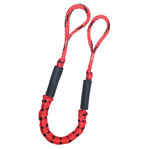 Marine-Seil, Bungee Dock Line Dehnbares Festmacherseil Boots-Dock-Leine Ankerseil Boot Cords Stretch Fischerbootzubehör(Red Black Dots) von SDGBCXD