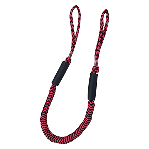 Marine-Seil, Bungee Dock Line Dehnbares Festmacherseil Boots-Dock-Leine Ankerseil Boot Cords Stretch Fischerbootzubehör(Red Black Wave) von SDGBCXD