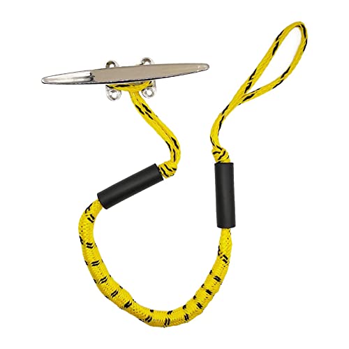 Marine-Seil, Bungee Dock Line Dehnbares Festmacherseil Boots-Dock-Leine Ankerseil Boot Cords Stretch Fischerbootzubehör(Yellow Black Dots) von SDGBCXD