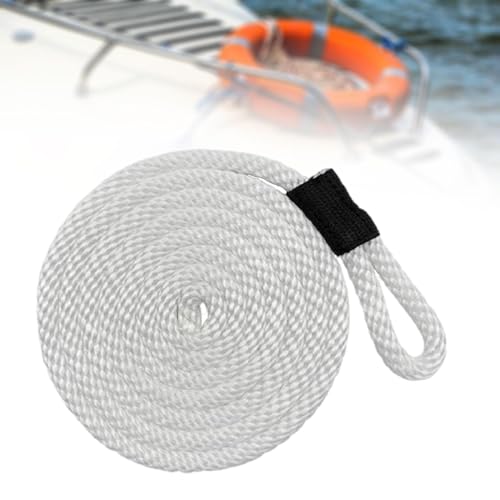 Marine-Seil, Mit Öse, Schlagende, 3/8 Zoll, 6,56 Fuß, Dockleine, Festmacherleine, Marineseil, Dockbinder(Wit) von SDGBCXD