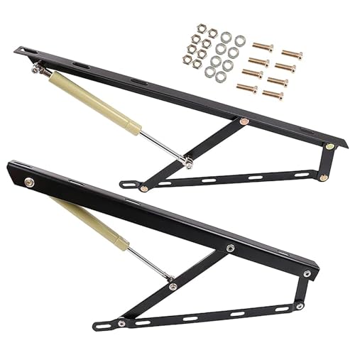 Pneumatische Stütze, 1 Paar Hochleistungs-Hydraulikbettmechanismus, Bettlagerlift, Gasfeder-Bettlagerlift-Kit(Black,120cm/3.9ft) von SDGBCXD