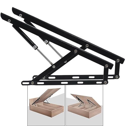 Pneumatische Stütze, 2Pcs Lagerung Bett Lift Mechanismus Kit Moderne Einfache Tatami Gas Strut Frühling Set Heavy Duty(1000mm) von SDGBCXD