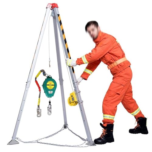 Rettungsstativ, Kanalisation Hebe Stativ Feuer Bergung Stabilisator Halterung Kit for Straße Sicherheit Gut Unterirdischen Rohr Tunnel Hilfe Relief(1800lbs Winch fall arrester) von SDGBCXD