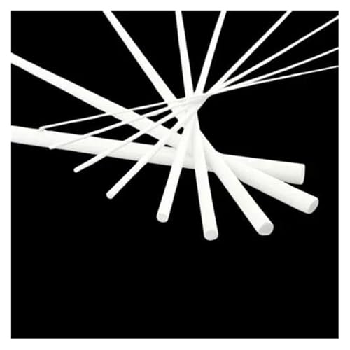 Runde Kunststoffstange, 50 Stück ABS-Vollstäbe, 250 mm x 0,5,8 1, 2, 3 4 6 10 15, weißer Kunststoffstab, runder Stab for den Modellbau(10x250mm) von SDGBCXD