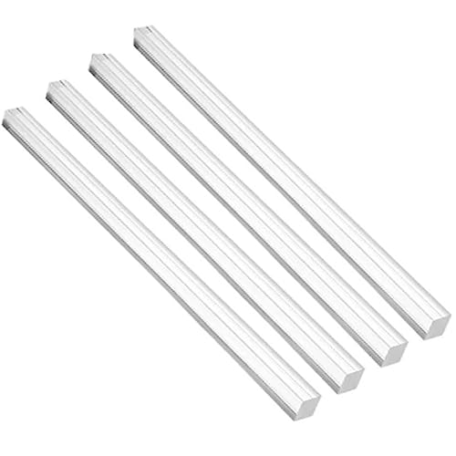 Runde Kunststoffstange, Länge 250 mm/9,84 Zoll, transparent, massiver PMMA-Stab aus Kunststoff, 4 Stück(30 * 30mm) von SDGBCXD