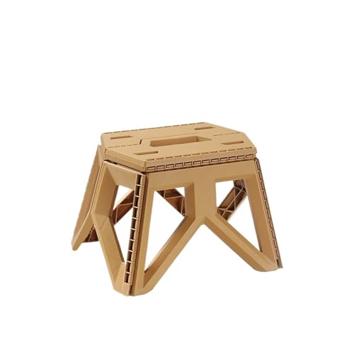 SDGBCXD Camping Hocker， Campinghocker Tragbarer Klapphocker for den Außenbereich Tragbarer Kunststoffhocker for den Außenbereich Hochbelastbarer Griff Campinghocker(Khaki) von SDGBCXD