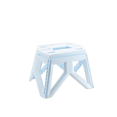 SDGBCXD Camping Hocker， Campinghocker Tragbarer Klapphocker for den Außenbereich Tragbarer Kunststoffhocker for den Außenbereich Hochbelastbarer Griff Campinghocker(Light Blue) von SDGBCXD
