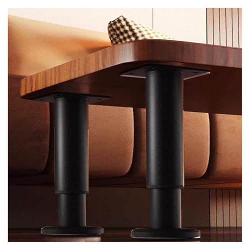 SDGBCXD Spülenschrankbeine, Teleskop-Stützstange for Waschbecken, Möbelbeine, 2 Stück, verstellbare Waschbeckenhalterung, Tischbein(Black,Height 25 42cm) von SDGBCXD