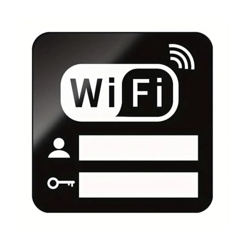 SDGBCXD WiFi-Schild, 10x10cm WiFi Logo DIY Spiegel Wandaufkleber, for Restaurant Büro Schlafzimmer Kindergarten Shop Dekoration Spiegelaufkleber von SDGBCXD
