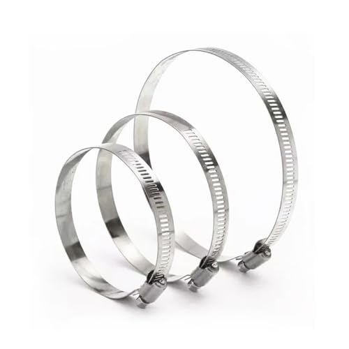 Schlauchschelle, Edelstahl s3pcs Einstellbarer Antrieb Kraftstoffleitung Wurm Größe Clip Hoop(84 108 mm) von SDGBCXD