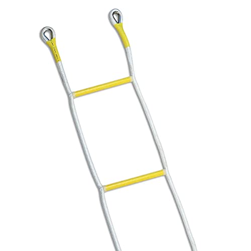 Seil Treppe, Feuerleiter, Notleiter, Fluchtleiter aus Fenster und Balkon mit Hoocompact, leicht zu verstauen, 15 m(6M) von SDGBCXD