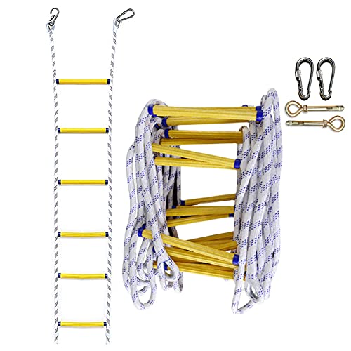 Seil Treppe, Home Notleitern Feuerfeste Leiter, Notfall-Multifunktions-Sicherheitsleiter/18M(5M) von SDGBCXD