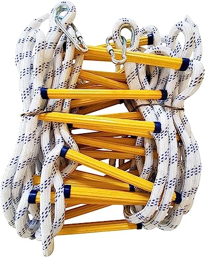 Seil Treppe, Home Strickleiter Notfeuerleiter, Leiter for Erwachsene, mit Haken und Schlaufe/8M(18M) von SDGBCXD