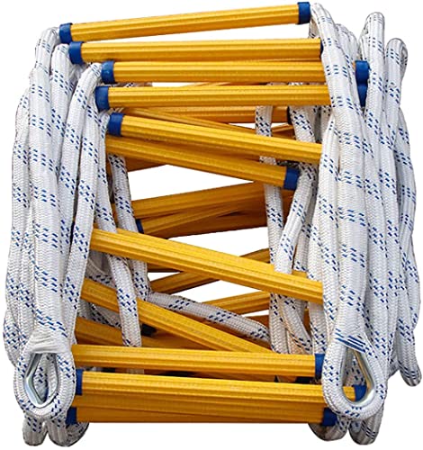 Seil Treppe, Strickleiter, feuerfeste Leiter, Notfall-Multifunktionsleiter mit Haken/30M(3 Meters) von SDGBCXD